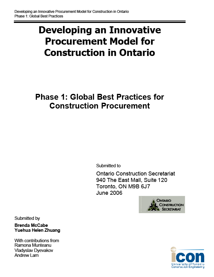 Global Best Practices for Construction Procurement